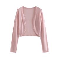 自巧小个子法式开衫空调衫薄款针织衫女2024夏季上衣 甜梨粉 XS (2码)