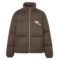 ROCAWEAR【加厚高克重】男女同款秋冬毛织肌理刺绣落肩宽松立领保暖羽绒服