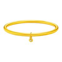 京东京造金镶钻系列足金古法手镯60号≥5.2g 新年