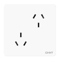 正泰（CHNT）开关插座 10A六孔插座 86型暗装插座面板 6C奶油白