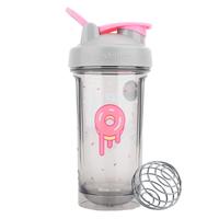Blender Bottle 摇摇杯运动水杯大容量塑料杯 高颜值蛋白粉搅拌杯男女便携礼 甜甜圈24ozTritan材质约 710ml