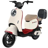 宝岛电动车新国标电动自行车成人男女双人锂电亲子代步俩轮电瓶车 奶酪白/NFC手机互联/品质 30Ah至尊S级锂电池/续航约100KM