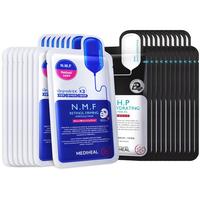 美迪惠尔 MEDIHEAL 新水润紧致面膜&美白保湿黑面膜20片组合装补水焕亮38节