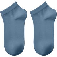 有棵树 YOUKESHU男士短袜夏季薄款透气7A抗菌纯棉吸汗防臭短筒袜 晴蓝+星空蓝+松绿+暖灰+沉灰 均码