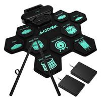 奥德斯克（AODSK）手卷电子鼓AED-G088V智能便携可折叠电鼓游戏打击垫板初学5鼓4镲