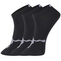 PUMA彪马袜子男士大LOGO休闲船袜3双装 黑色