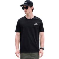 JEEP【索罗那凉感T恤男】纯色简约上衣潮流时尚短袖潮牌男款衣服 XL 黑色