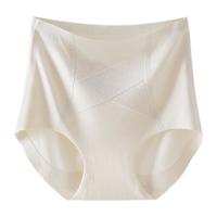 婷美2条装秋冬高腰收腹裤强收小肚子无痕蜜桃臀提拉女士内裤 2条装【黑色+肤色】 XL