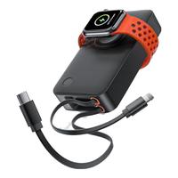 爵位【3C认证】充电宝自带伸缩线30W双向快充10000毫安时适用笔记本苹果华为小米iWatch手表无线充 钢琴黑【30W双向快充+自带伸缩线】 3C认证-可上飞机