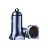 斯泰克 车载充电器超级快充30W一拖二点烟器适用苹果华为小米迷你隐形车充