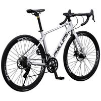 PHILLIPS菲利普自行车公路车700C铝合金弯把成人男女通用变速城市单车 铝合金-银色-弯把 700C 24速入门版