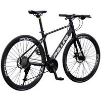 PHILLIPS菲利普自行车公路车700C铝合金弯把成人男女通用变速城市单车 铝合金-黑色-直把 700C 24速入门版