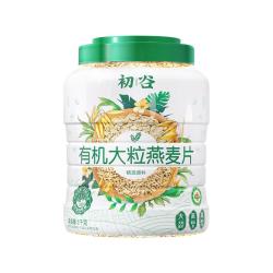 初谷 有机燕麦片1kg罐装无添加蔗糖儿童营养早餐代餐免煮即食 燕麦片1kg罐装