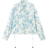 太平鸟2025夏季Daria Song联名衬衫A1CAF2407 蓝色 XL 170