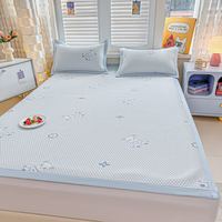 南方生活 SOUTHLIFE 2025新款A类冰豆豆凉席三件套凉豆豆软凉席可机洗空调席子可定制 暴力熊-天蓝 单凉席 150cm*200cm