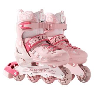 斯威 轮滑鞋儿童初学者男女童专业溜冰鞋成人直排滑轮旱冰鞋尺码可调节