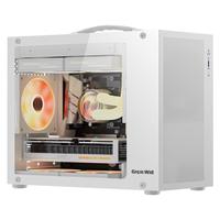 长城(Great Wall)魅影M5W白色电脑机箱(镀铝提手/金属面板/玻璃侧板/MATX主板/5风扇位/USB3.0/240水冷/5080显卡)