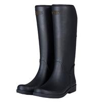 UNICARE雨鞋女时尚款外穿 高筒雨靴防水防滑 户外涉水鞋 黑色 36