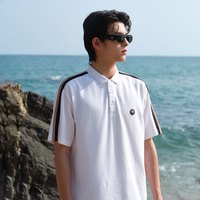 太平鸟男装polo衫冰氧酷凉感休闲撞色翻领短袖t L 卡其 第一批(合体)