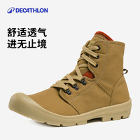 迪卡侬店沙漠靴户外轻便防沙马丁靴高帮徒步鞋ODS 棕色 36