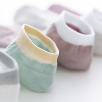 欧蓝薇雅袜子女士短筒袜韩版夏季透气薄款船袜少女白色日系春秋网眼袜 颜色混搭 5双