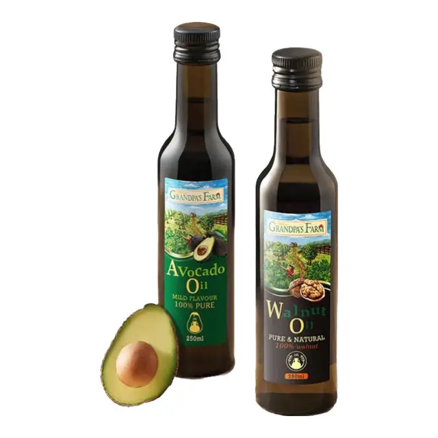 爷爷的农场 Grandpa's Farm儿童辅食用油  核桃油250ML+牛油果油250ML
