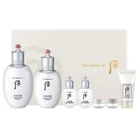 WHOO 后 拱辰享雪玉凝护肤礼盒装 (平衡水150ml+20ml+平衡乳110ml+20ml+光彩颜膏4ml+水透面霜4ml+角质净透啫喱13ml)