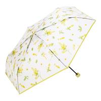 Wpc.华道家plantica联名系列透明伞日本清新花艺极光伞鸟笼长柄雨伞 折叠透明伞-黄色 PLV001-026-002