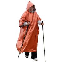 原始人防水保暖多功能雨衣户外应急保温毯登山防寒反光急救毯生存救生毯 【L款】铝膜多功能防风保暖雨衣