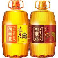 胡姬花 古法小榨花生油4L+土榨风味4L大桶装浓香压榨一级食用油