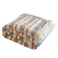 洁丽雅(Grace)毛毯冬天加厚牛奶绒羊羔绒毛毯 双层保暖毯子 拿铁 200*230cm 双层加厚毛毯【拿铁】