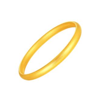中金猫黄金手镯古法泥鳅背手镯黄金手饰送女友老婆七夕节生日礼物 泥鳅背手镯54圈口金重约20.1克