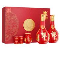 郎酒 LANGJIU红花郎15 酱香型 白酒 53度 500ml*2瓶 礼盒装