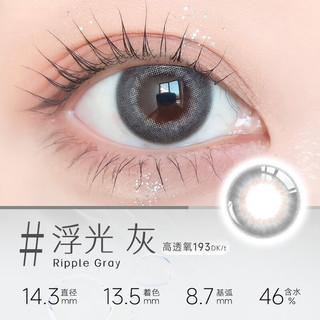 美若康美瞳硅水凝胶月抛1片近视彩色小直径隐形眼镜辻花迷漫三明治工艺 新花色 【迷漫浮光灰】 四时国色 250度