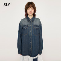 SLY 斯赖 2024夏季新品复古做旧OVERSIZE设计感牛仔外套030HSA10-2300
