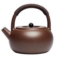 尊壶宜兴紫砂壶提梁壶烧水煮茶壶功夫茶具泡茶器 古韵提梁壶 紫泥860cc14孔