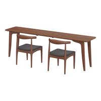 讲故事实木书桌书房电脑桌靠墙一字长桌双人原木长条桌写字桌简约桌子 松木：120*40*75厚3cm