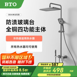 板陶 BTO LV-080A 淋浴花洒套装 全铜主体 拉丝枪灰色