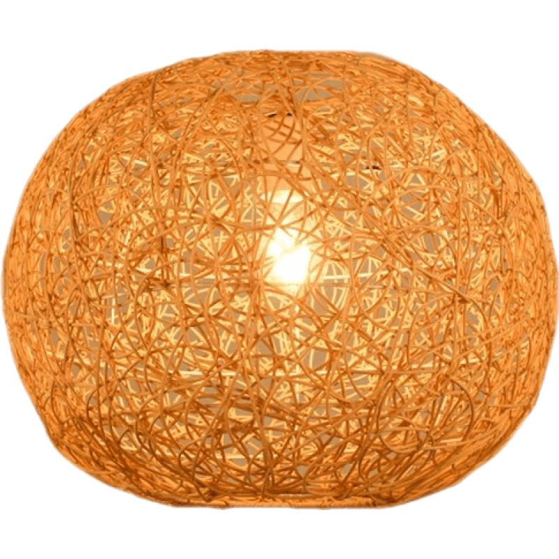 南啵丸 藤吊灯 手工织 南瓜款20CM 暖光