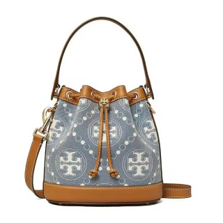 限新用户：TORY BURCH T MONOGRAM系列 提花水桶包