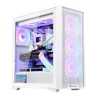 Thermaltake（Tt）钢影 风S 白色 机箱水冷电脑主机（支持EATX/钢化玻璃侧透/支持360水冷/高兼容/4090显卡） 钢影 风S 白-ATX