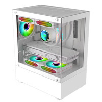 玩嘉 玄武PLUS 台式游戏电脑主机箱 海景房机箱玻璃侧透 ATX主板/长显卡/360水冷位/280水冷位 【小号机箱 】玄武MINI单机箱