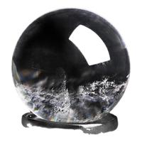 金石灵天然白水晶球摆件水晶工艺品家居装饰商铺开业摆件 天然白水晶球7-8cm