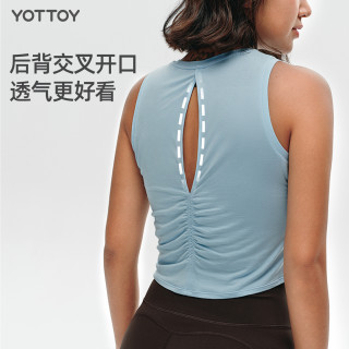 YOTTOY无袖运动背心女2.0 修身外穿速干显瘦服跑步网球 M