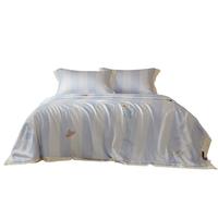 铭都家居MIDO HOUSE铭都60S兰精天丝夏凉被四件套床单枕套 蓝 1.5m JDear京东 【京东】辛德瑞拉蓝 60S天丝