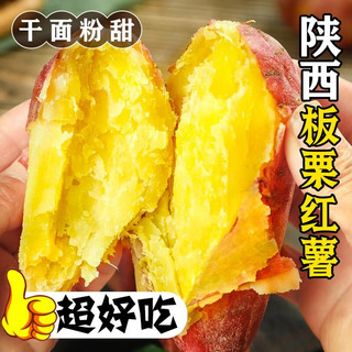 金百粟陕西临潼沙地板栗红薯 糖心香薯蜜薯自然熟地瓜番薯果蔬菜生鲜 净重4.5斤+【15-25根】 甜糯无丝