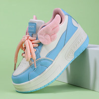 SEMBOSK暴走鞋儿童休闲鞋女童鞋四轮爆走鞋隐形溜冰鞋儿童运动鞋 020蓝色 37码