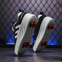 SEMBOSK暴走鞋儿童休闲鞋女童鞋四轮爆走鞋隐形溜冰鞋儿童运动鞋 398黑色 37码