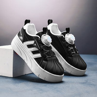 SEMBOSK暴走鞋儿童休闲鞋女童鞋四轮爆走鞋隐形溜冰鞋儿童运动鞋 398黑色 40码