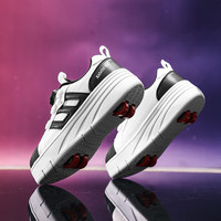 SEMBOSK暴走鞋儿童休闲鞋女童鞋四轮爆走鞋隐形溜冰鞋儿童运动鞋 398白色 30码